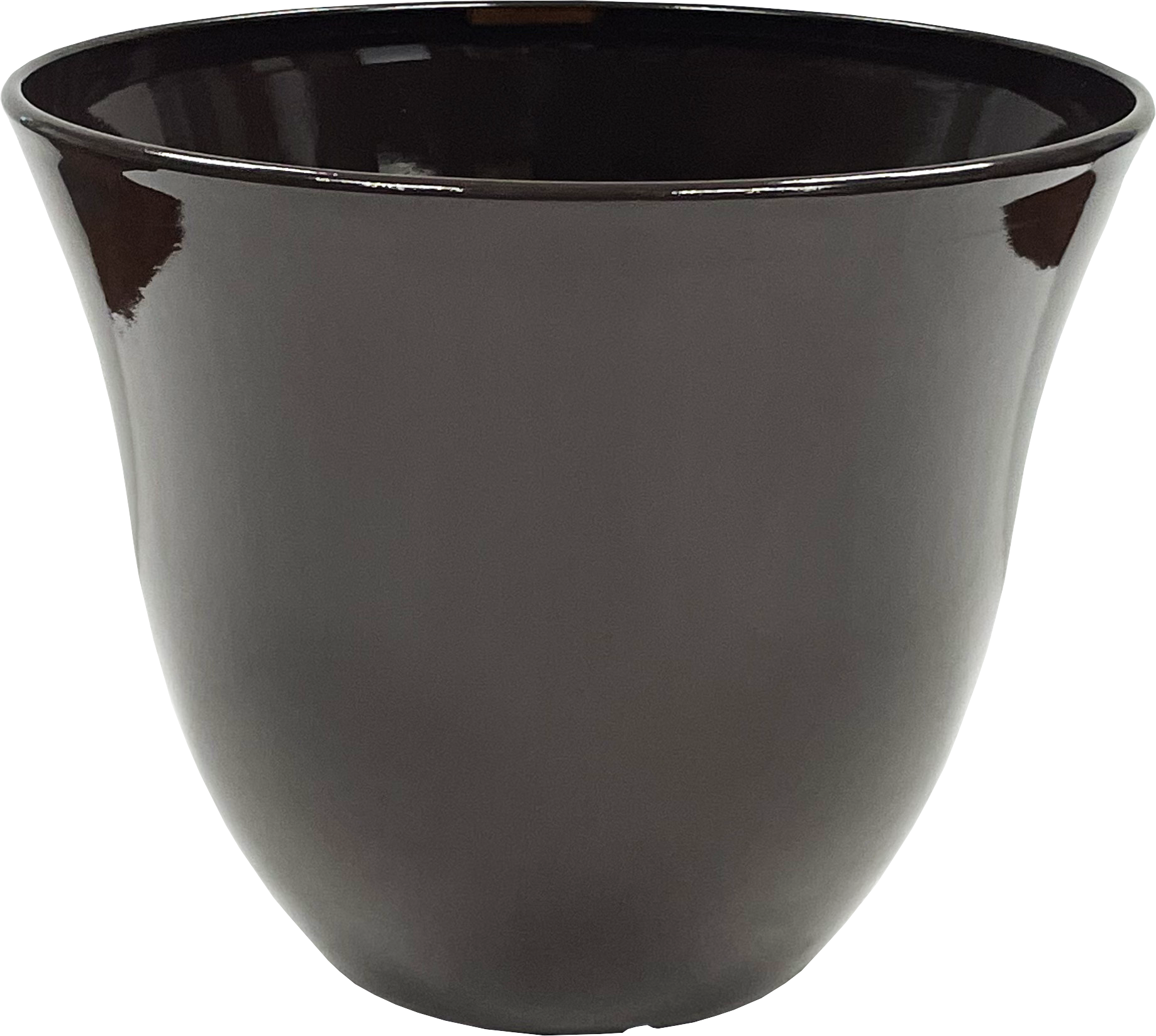 13 x 10.5 Baby Bell Planter Chocolate Gloss - 12 per case - Decorative Planters